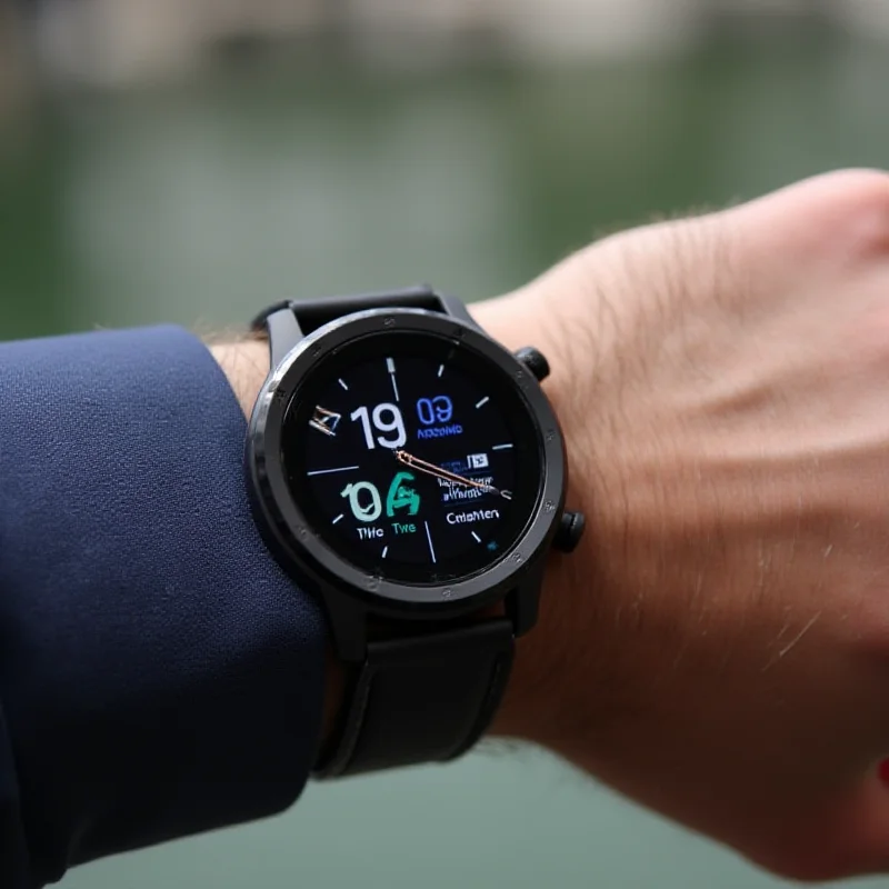 The HONOR Watch 5 Ultra Ultimate smartwatch on a wrist, highlighting its sleek titanium design and digital display.