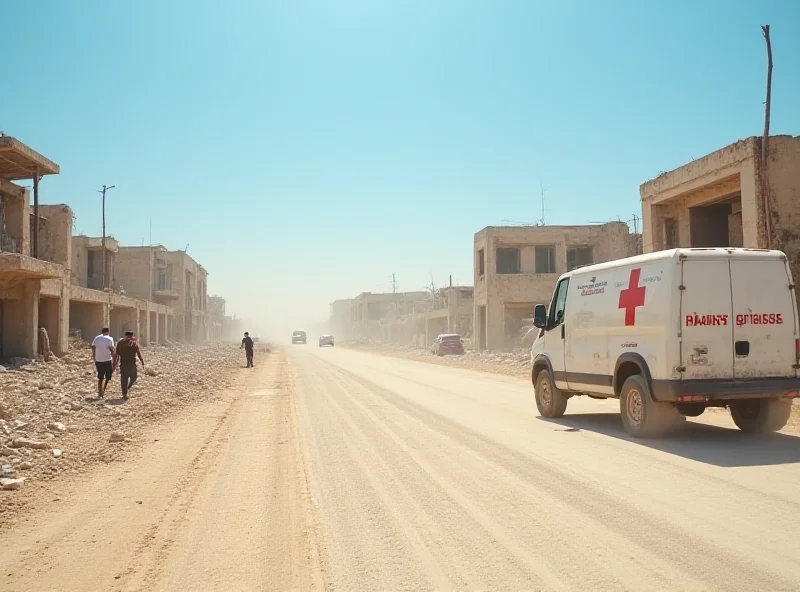 Red Cross vehicle in Gaza