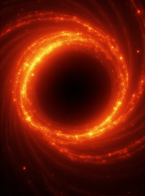 Illustration of a black hole with accretion disk