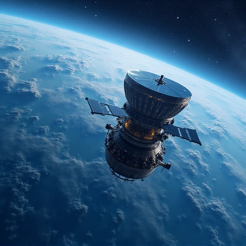 Hubble Space Telescope orbiting the Earth