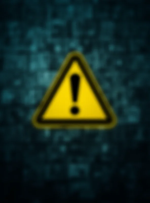 A blurred image representing the internet with a warning sign superimposed over it.