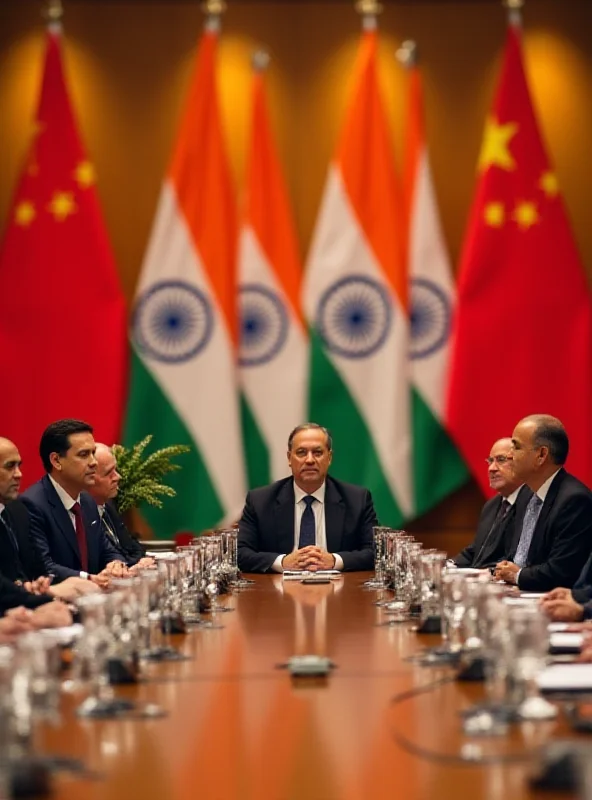 A meeting between Indian and Chinese diplomats