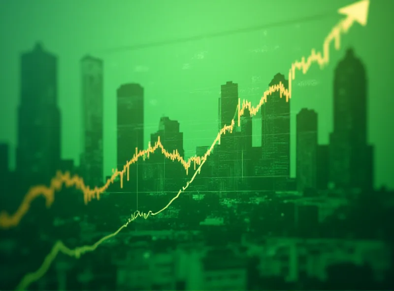 A stylized representation of a stock market chart with upward trends and hedge fund logos.