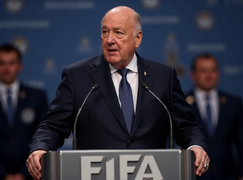 Gianni Infantino speaking at a press conference