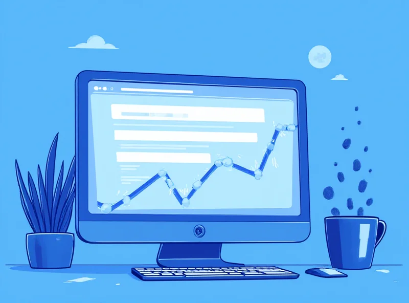Illustration of a Czech domain name registration website with rising graph in the background