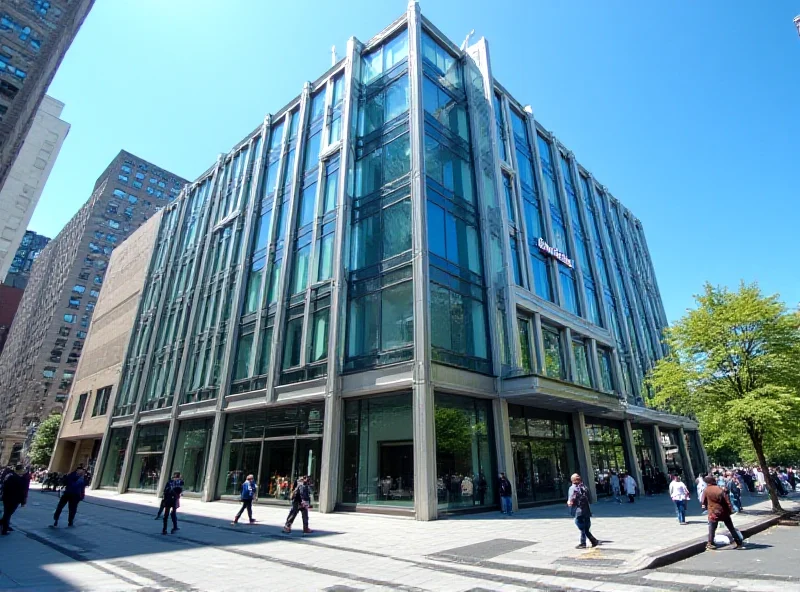 Exterior of Scholastic headquarters building.