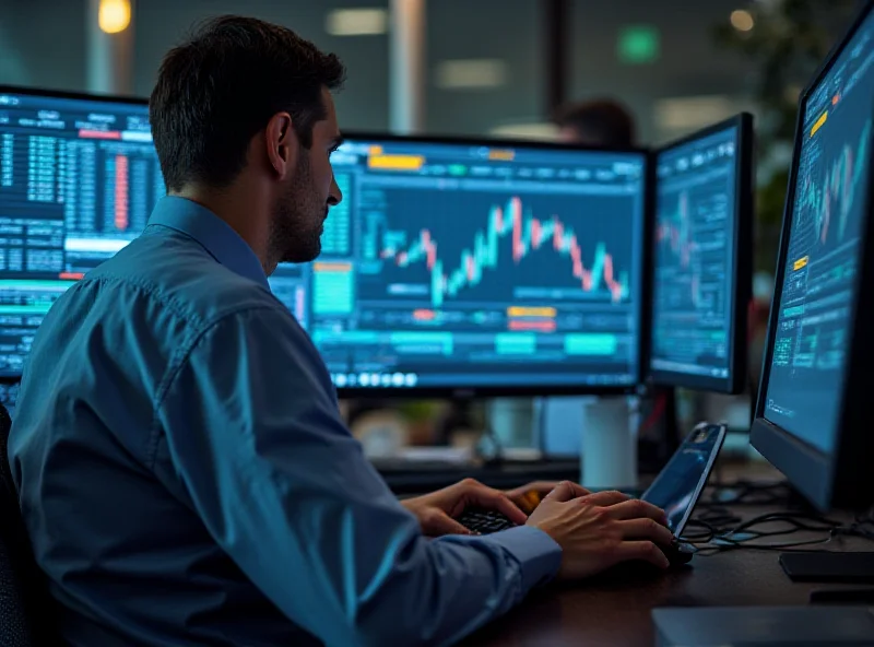 A person analyzing stock charts on a computer screen