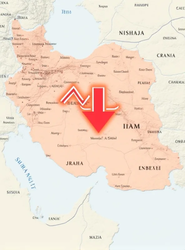 A map highlighting Isfahan Province within Iran, with a downward trending arrow indicating declining exports.