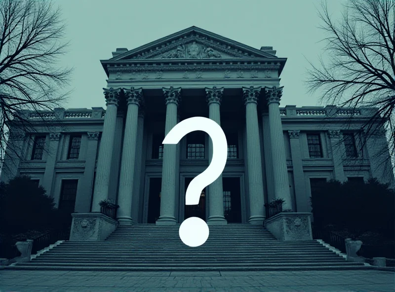 Illustration of the IRS building with a question mark overlayed, symbolizing uncertainty about the future.
