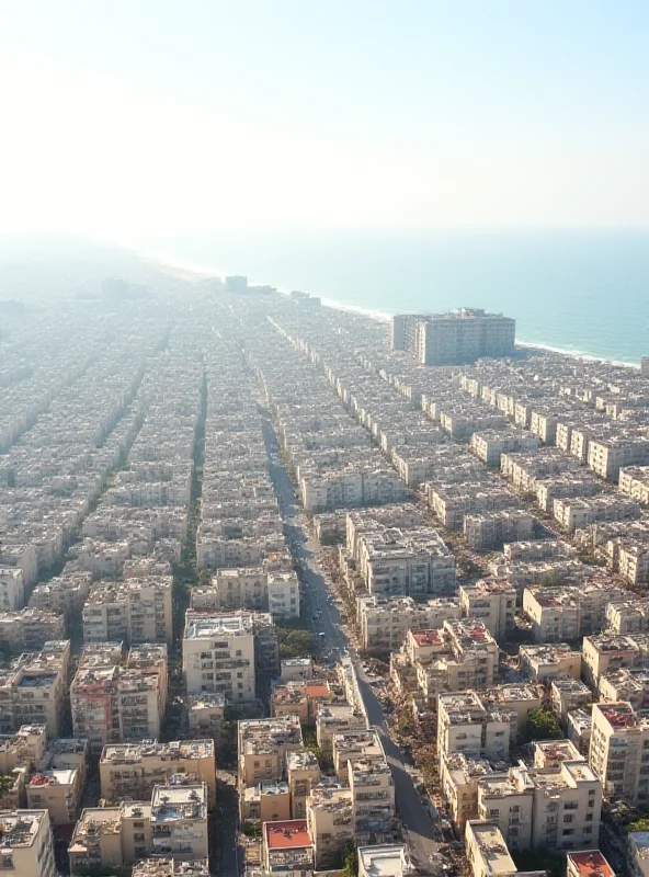 Aerial view of Gaza