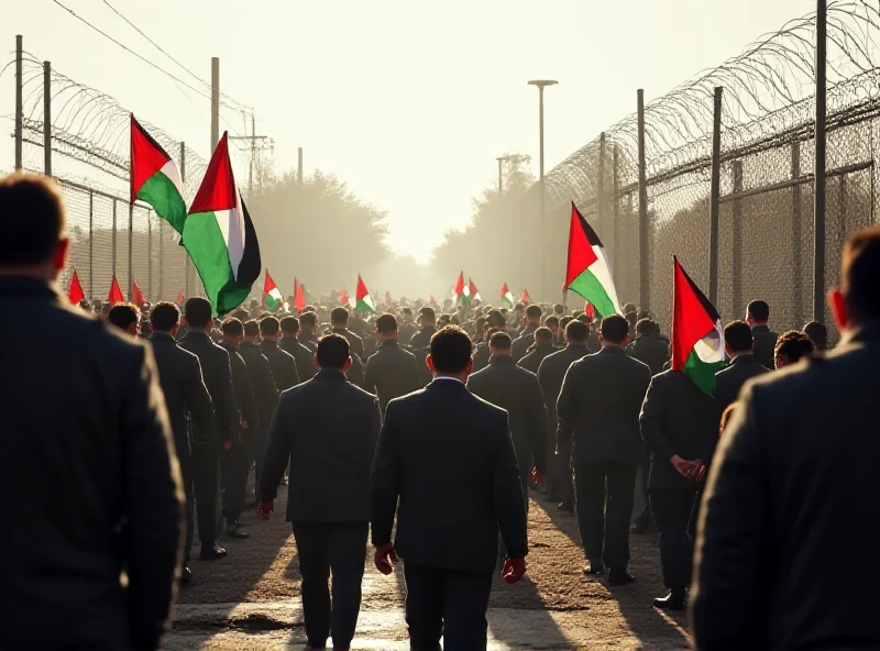 Palestinian prisoners being released