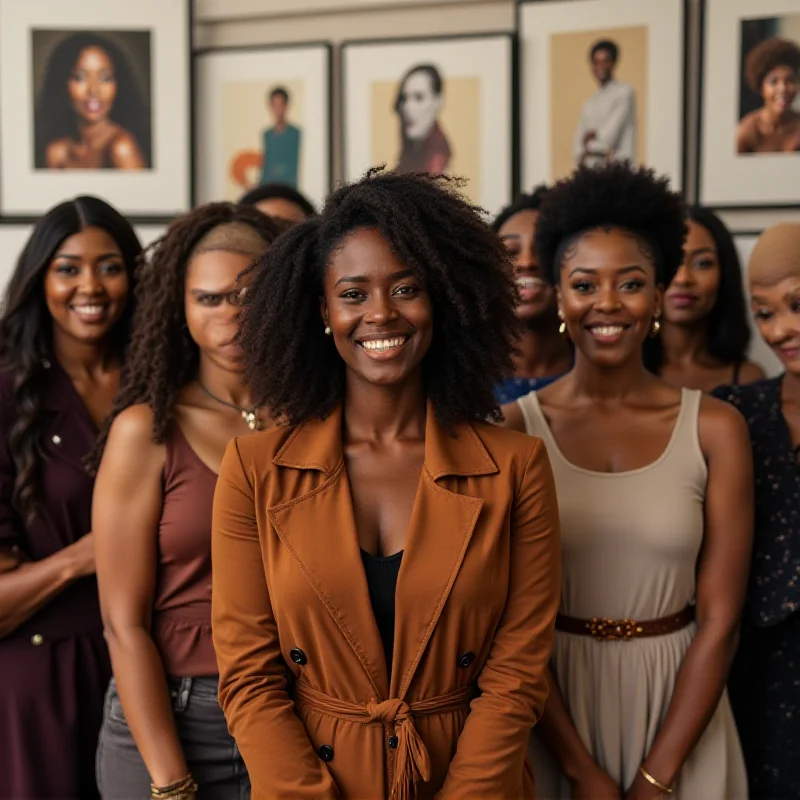 A group of diverse women smiling confidently, representing female empowerment and achievement.