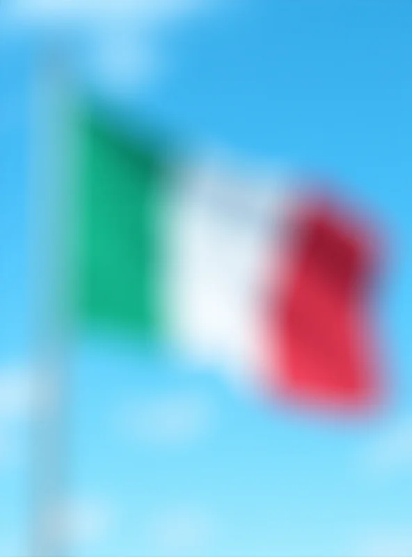 Italian flag waving in the wind