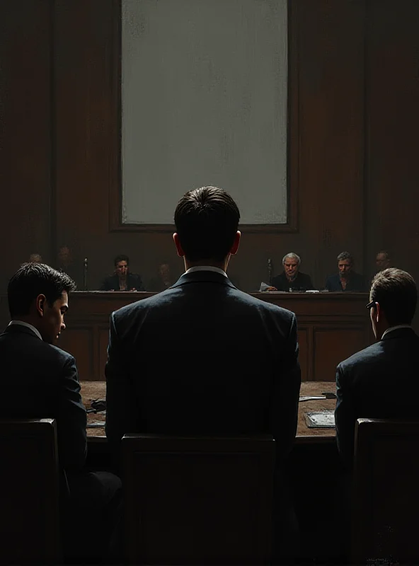 Courtroom scene during a femicide trial