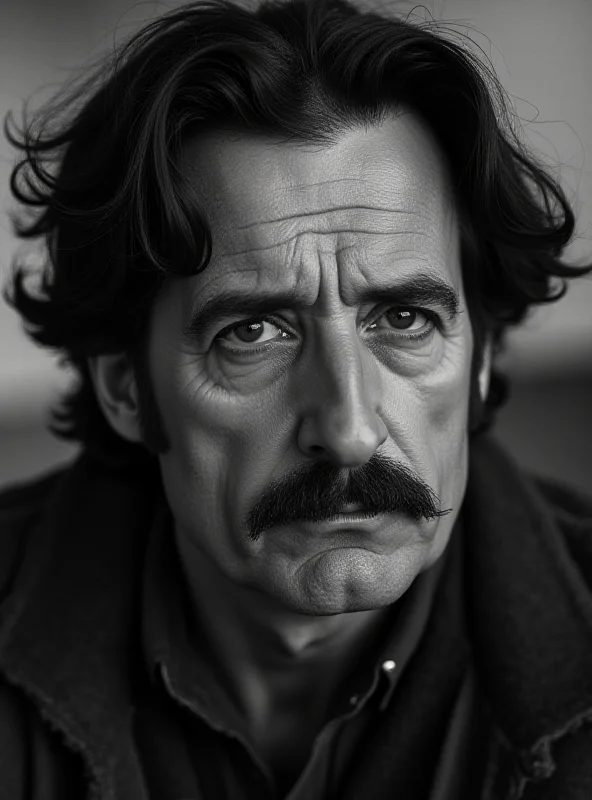 A black and white portrait of Sergio Atzeni, a Sardinian journalist and writer, looking thoughtfully into the distance.