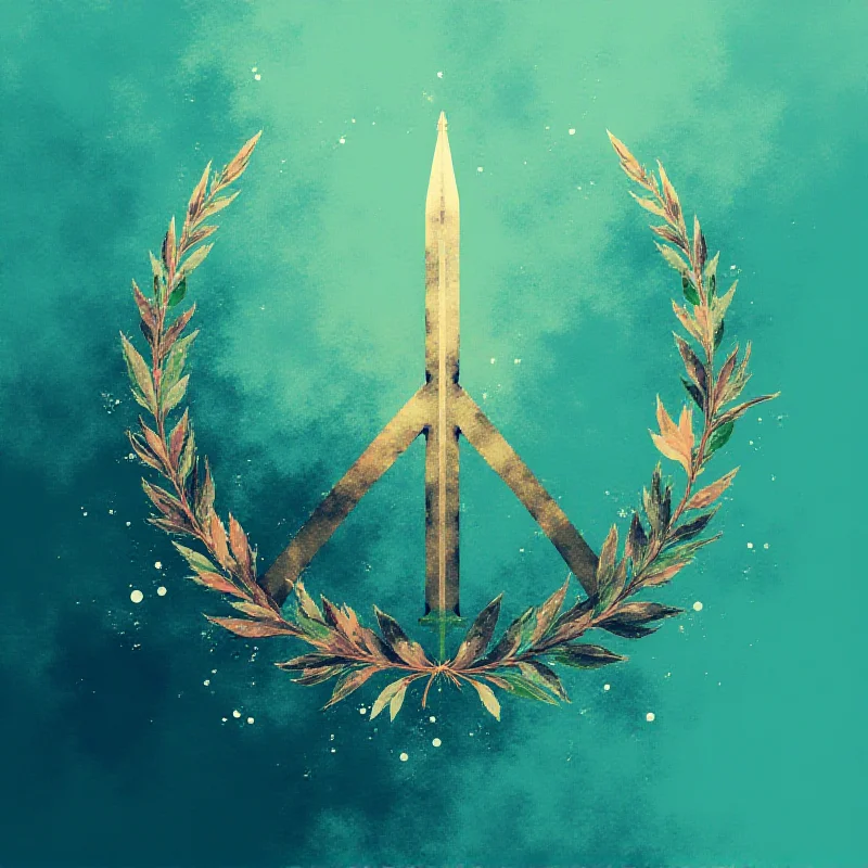 Abstract image representing nuclear deterrence, with a focus on peace and security.