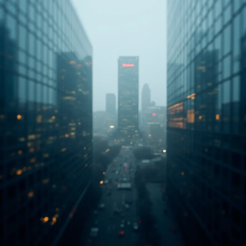 A blurred background of city buildings with the Itaú Unibanco logo prominently displayed on one of the buildings. The image symbolizes the connection between the personal lives of executives and the corporate world.