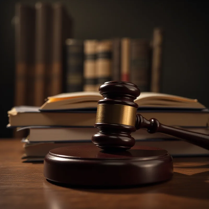 Image of a gavel resting on a law book.