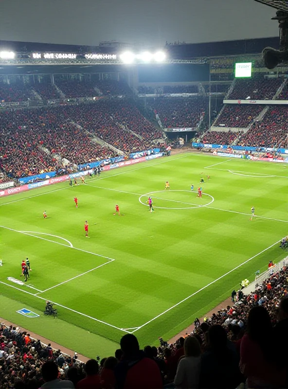 A general view of a Serie C football match, showing the stands and the field.