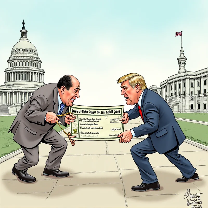 Cartoon depiction of Social Security debate
