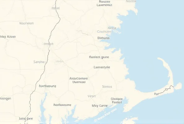 A map highlighting the North Shore region of Massachusetts, with a focus on Lawrence and surrounding areas.