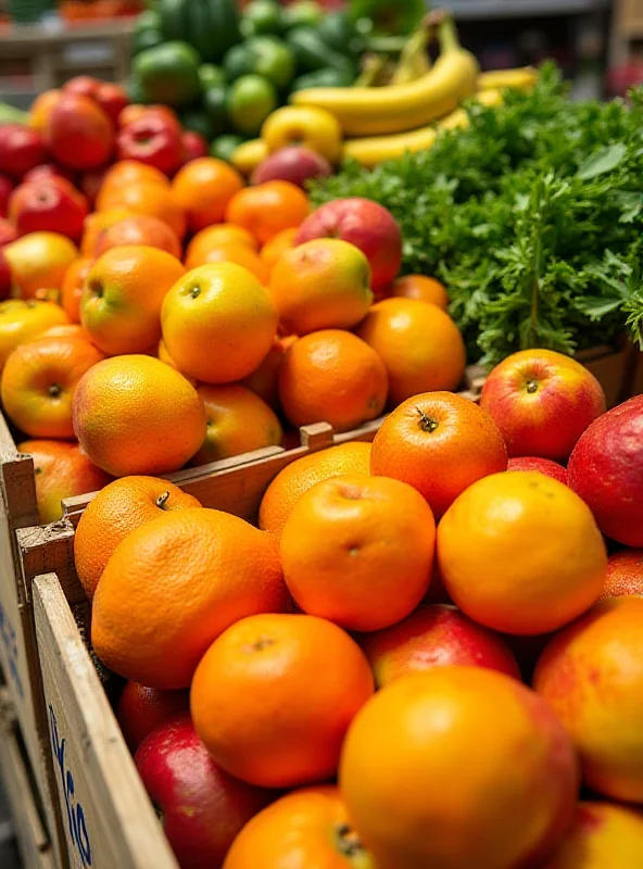 Pile of rescued fruits and vegetables in crates, with Lidl logo visible