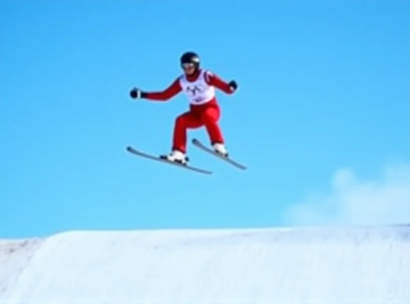 Marius Lindvik celebrating his gold medal win in ski jumping.