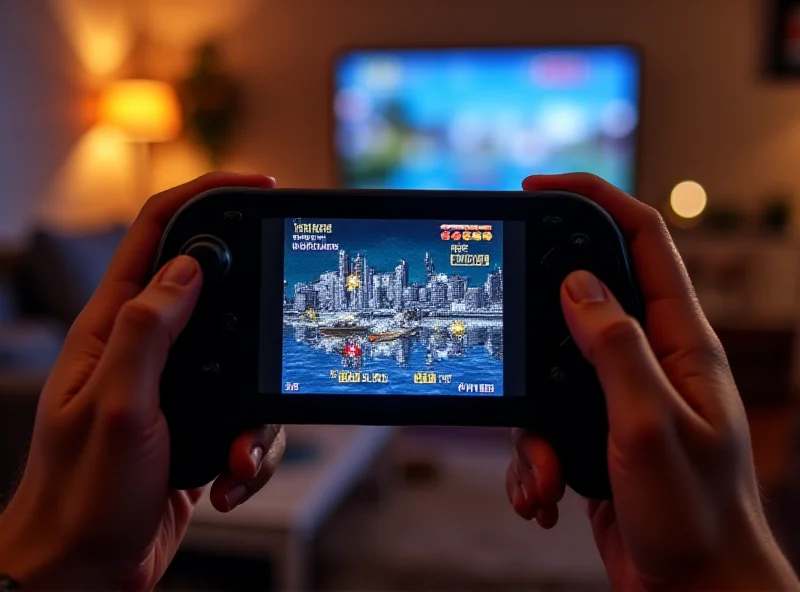An Android gaming handheld running an emulator