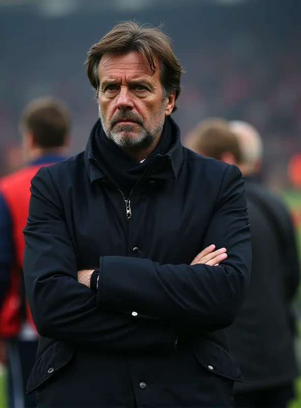 A frustrated Luis Campos on the sidelines during the PSG vs Liverpool Champions League match.