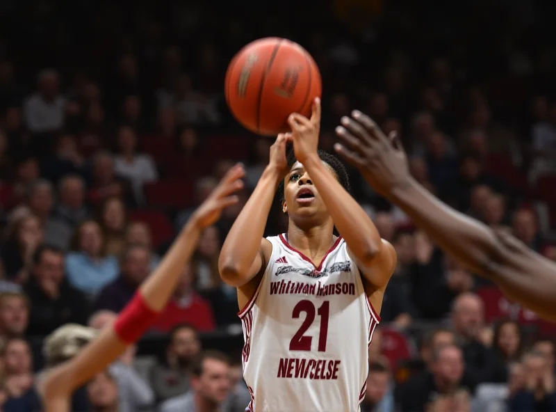 A basketball player shooting a free throw with intense focus during a high-stakes game.
