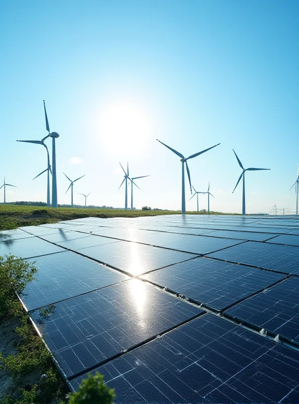 Image depicting a renewable energy project, possibly solar panels or a wind farm.