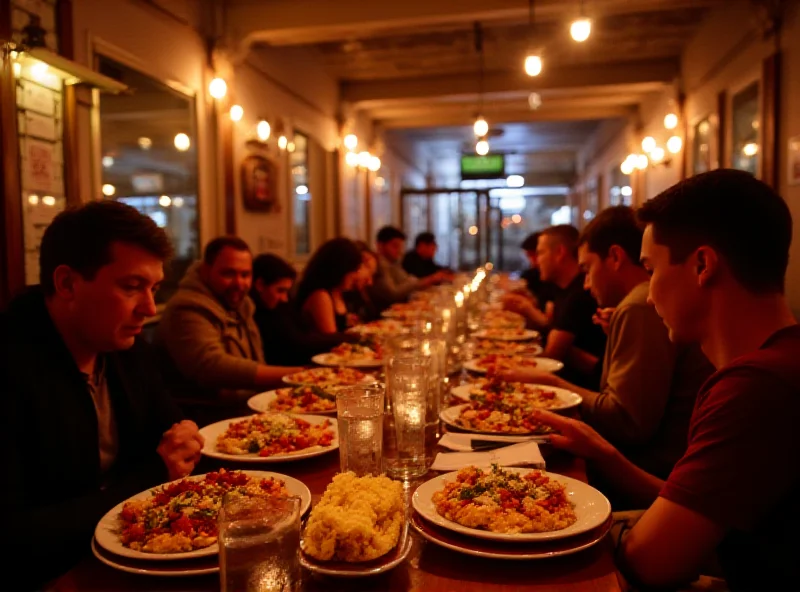Image of a restaurant interior near Santiago Bernabéu stadium, with people enjoying food and drinks