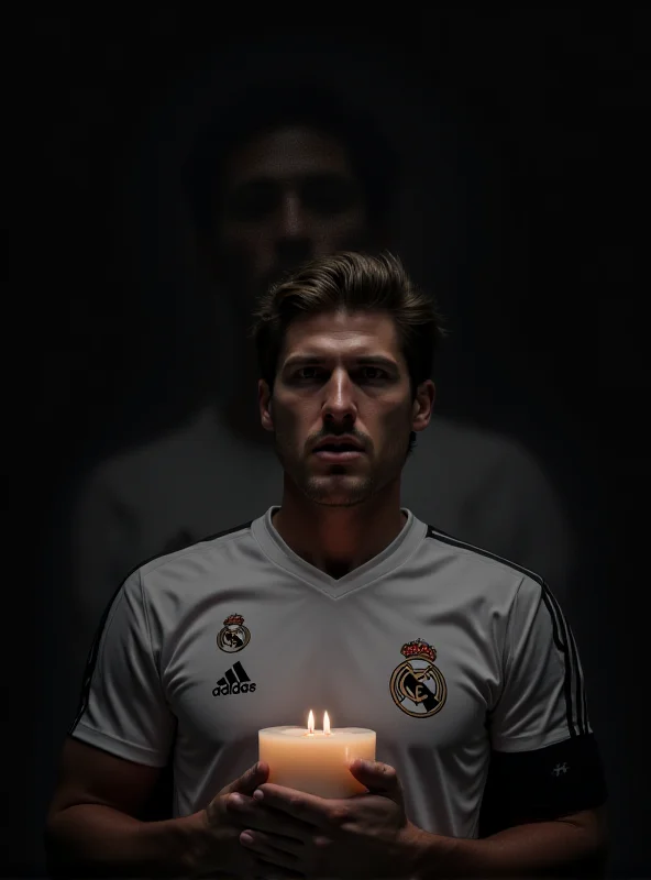 A memorial image of Javier Dorado in his Real Madrid jersey