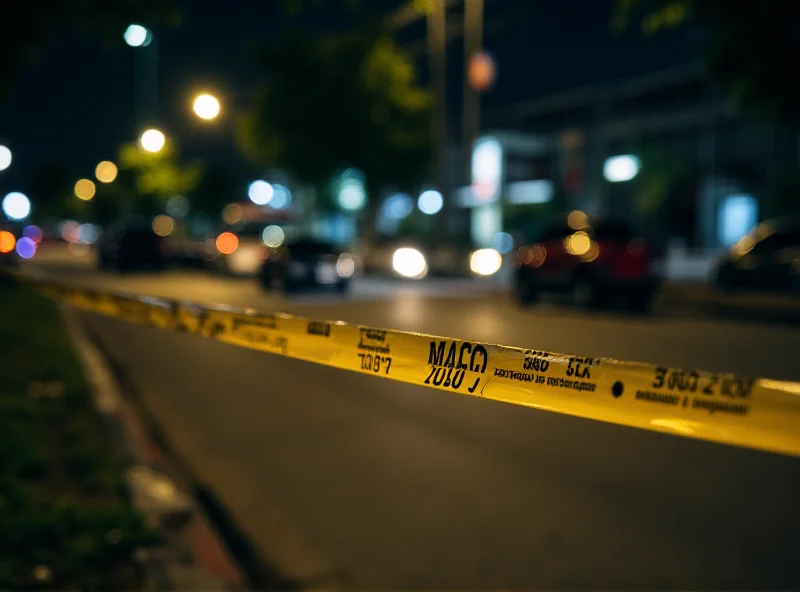 Police tape at a crime scene in Malaysia