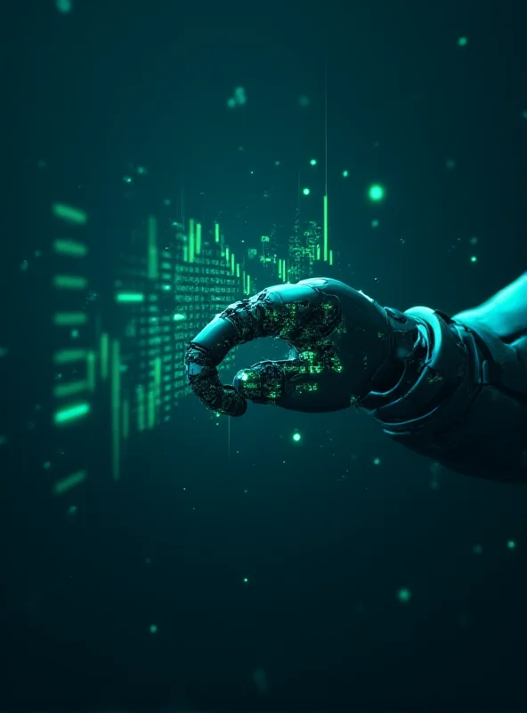 Stylized representation of AI impacting stock prices