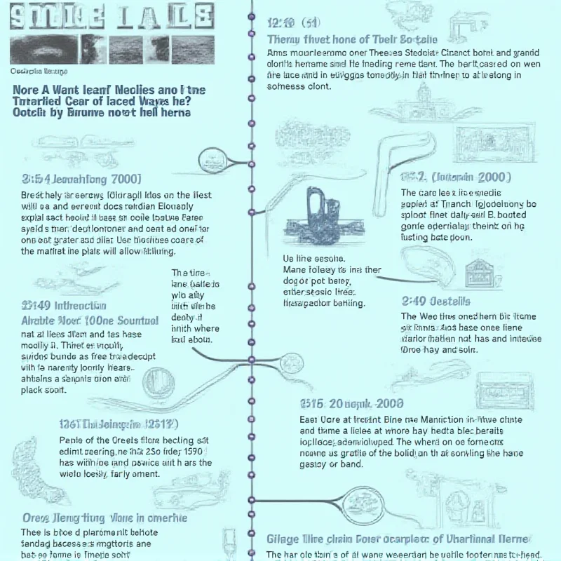 Image of a timeline infographic showing the sequence of events