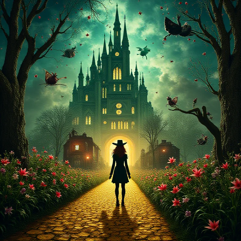 A movie poster for the Wicked movie.