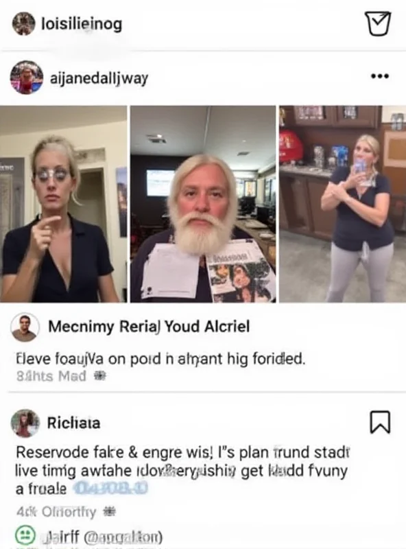 Instagram feed with a warning label on a video