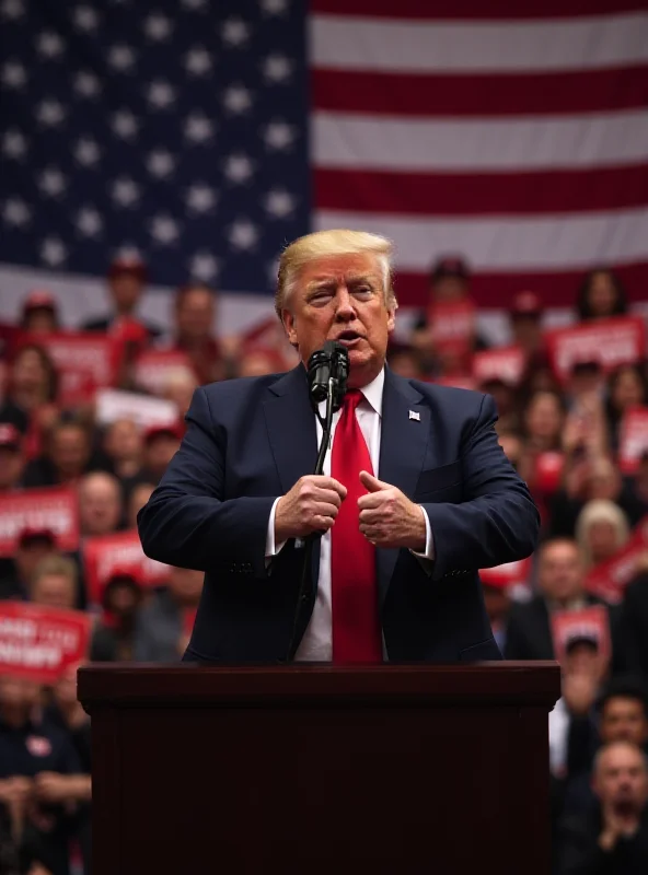 Former President Trump speaking at a rally
