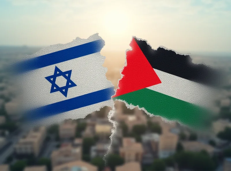 Israeli and Palestinian flags intertwined, symbolizing the complex relationship.