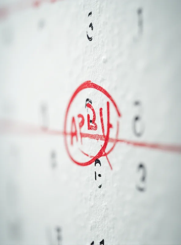 A close up of a calendar with April 5th circled in red, emphasizing the importance of the deadline.