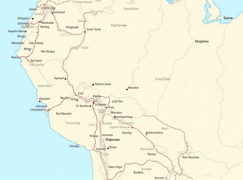 Map of Bolivia highlighting major cities