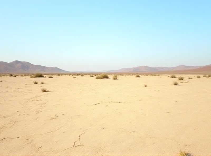 A parched landscape in Morocco, representing the severe drought affecting the country.