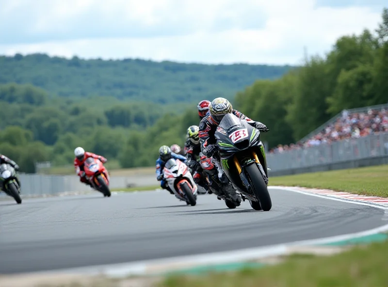 Motorcycle racing on the Brno circuit