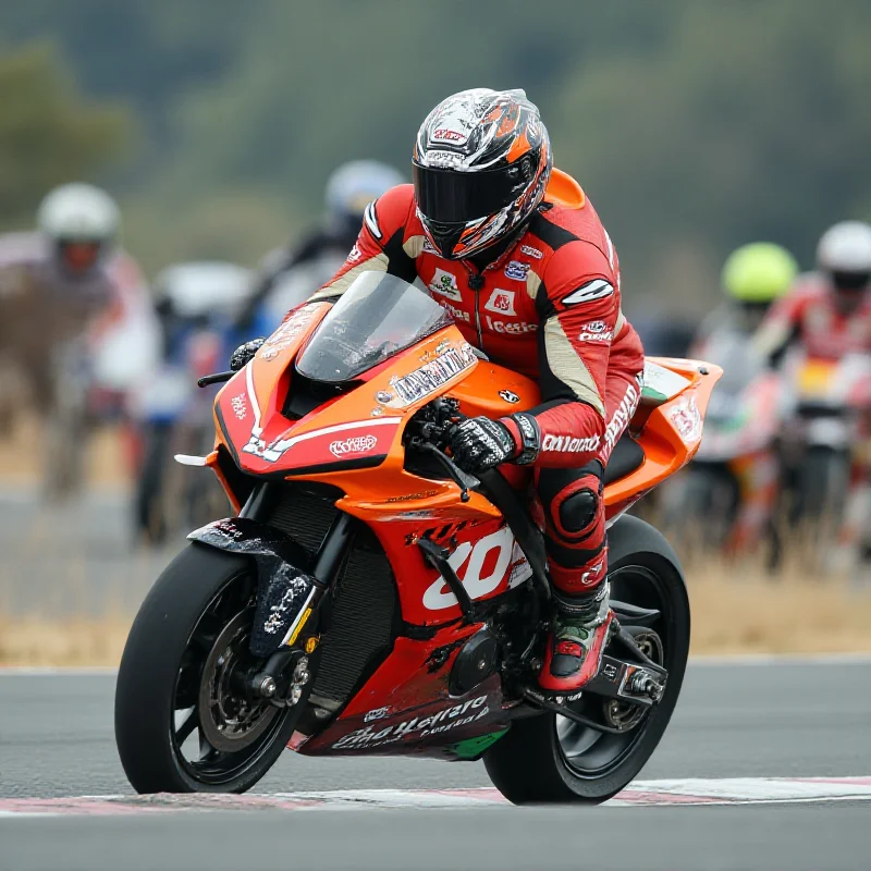 Filip Salac racing a motorcycle on a racetrack