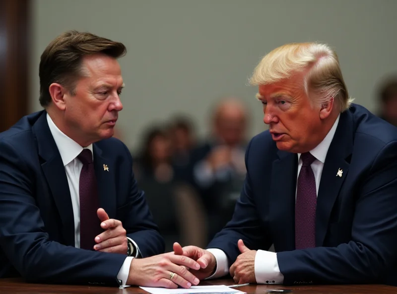 Elon Musk and Donald Trump in a meeting