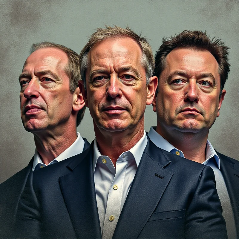 Digital collage featuring Jeff Bezos, Mark Zuckerberg, and Elon Musk, representing their influence over US media.