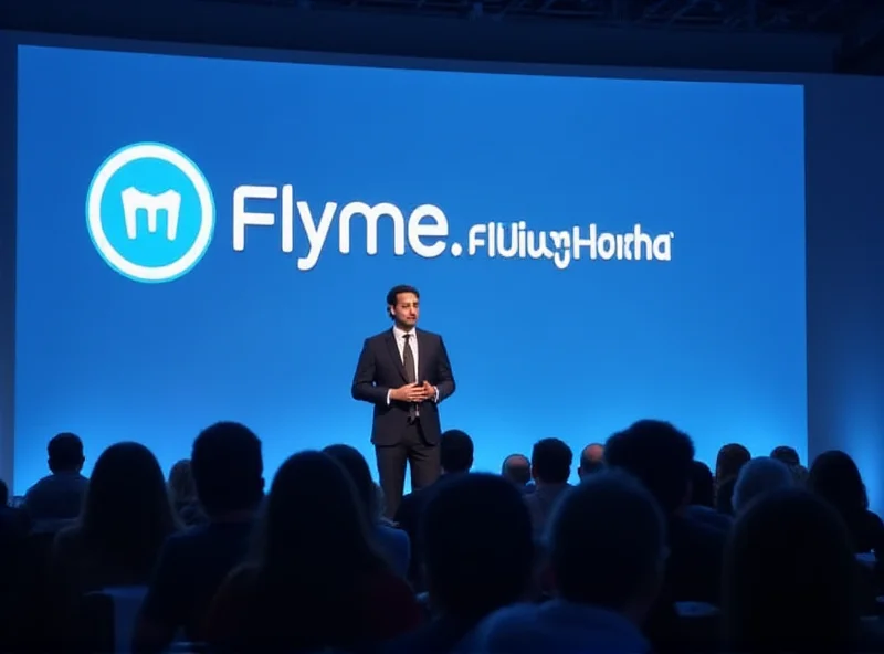 Mr. Gu Binbin presenting Meizu's Flyme AI Ecosystem at MWC