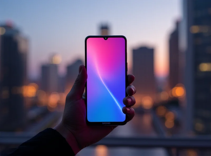 A person holding a Tecno Camon 40 series smartphone, showcasing its sleek design and vibrant display.