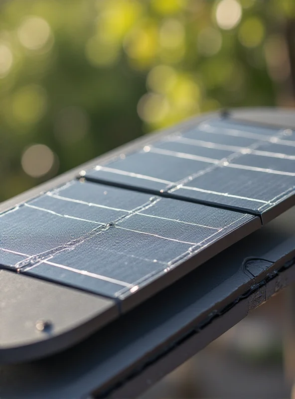 Close-up of the Lenovo Solar PC Concept, highlighting the solar panels integrated into the design.